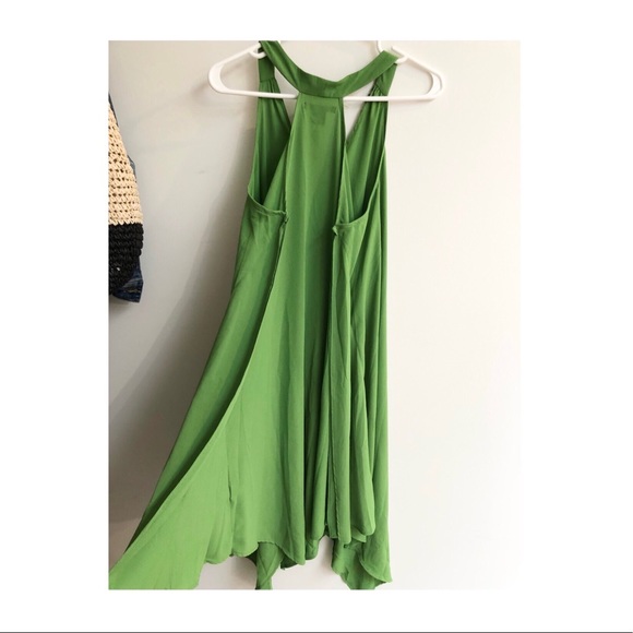 Suzy Shier Green & Gold Beaded Neck Dress - Picture 3 of 3